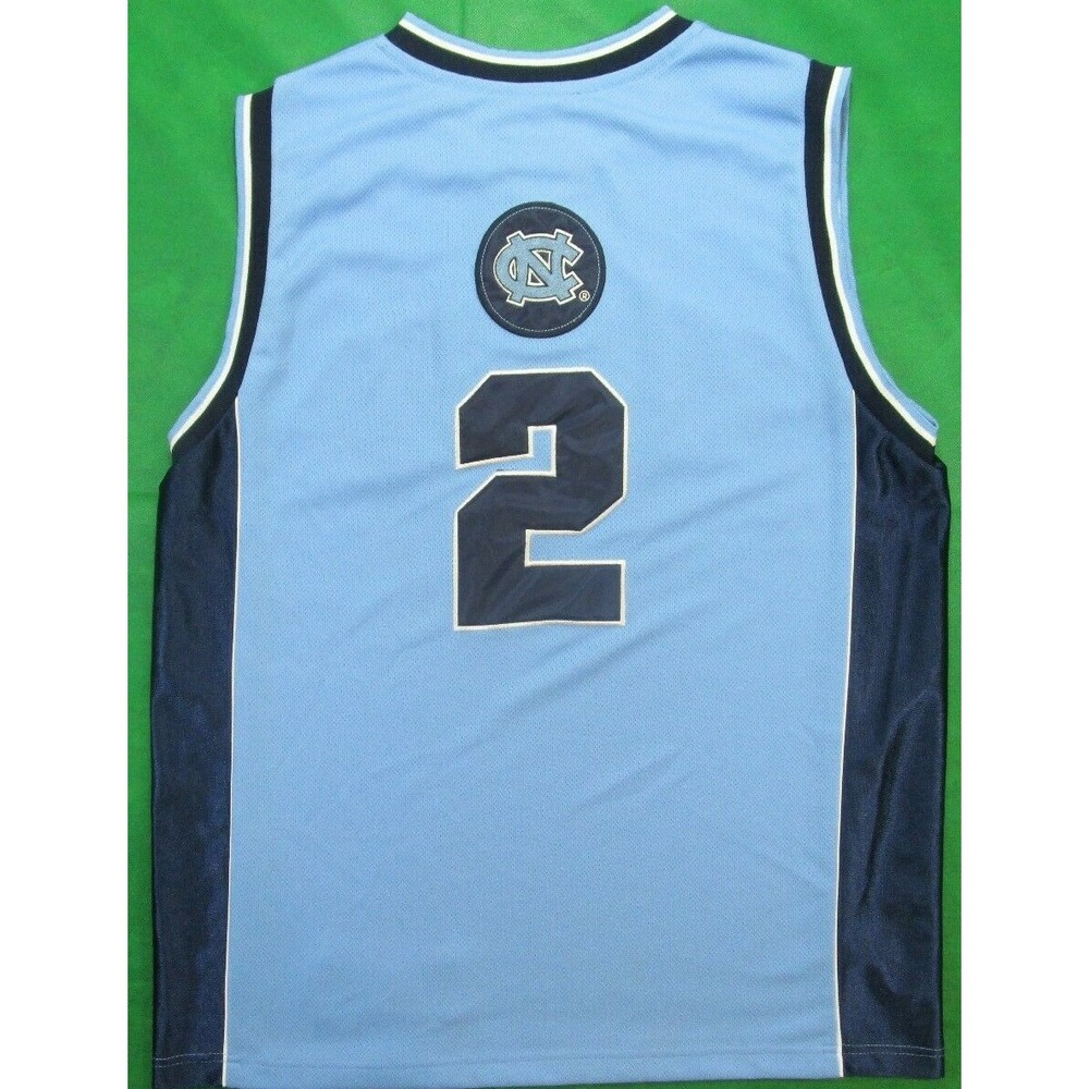 North Carolina Basketball jersey shirt NC Large heels #2 NCAA powdered Blue ACC - Picture 2 of 8